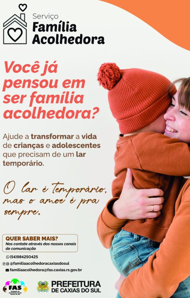 Família Acolhedora oferece ambiente familiar temporário a crianças e adolescentes